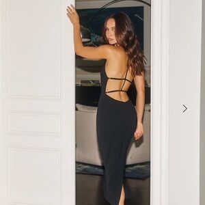 Hello Molly Black Backless Dress